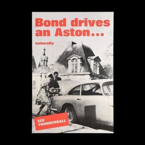 Lot #41 - THUNDERBALL (1965) - UK Double-Crown "Aston Martin" Poster, 1965