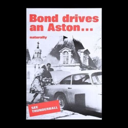 Lot #45 - THUNDERBALL (1965) - UK Double-Crown "Aston Martin" Poster, 1999 Re-Release