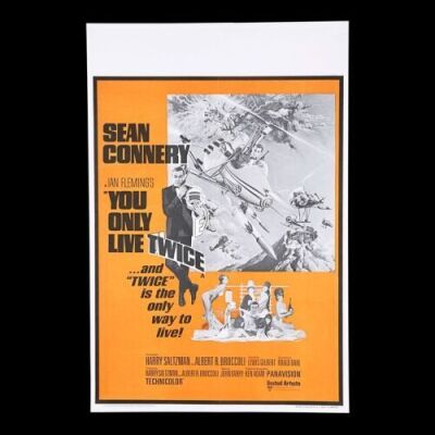 Lot #60 - YOU ONLY LIVE TWICE (1967) - UK Double-Crown Poster, c.1969