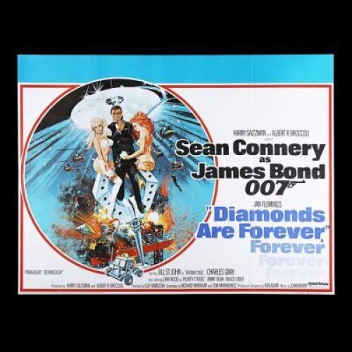 Lot #63 - DIAMONDS ARE FOREVER (1971) - UK Quad Poster, 1971