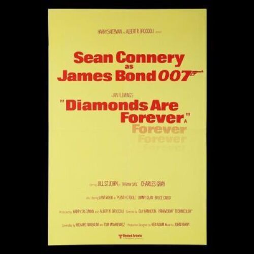 Lot #72 - DIAMONDS ARE FOREVER (1971) - UK Double-Crown Poster, 1976 Re-Release
