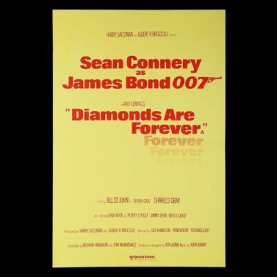 Lot #72 - DIAMONDS ARE FOREVER (1971) - UK Double-Crown Poster, 1976 Re-Release