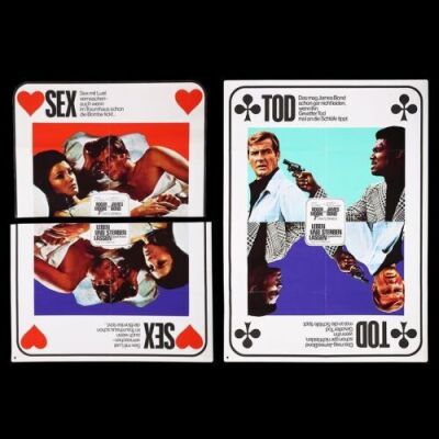 Lot #83 - LIVE AND LET DIE (1973) - Two German A1 Posters