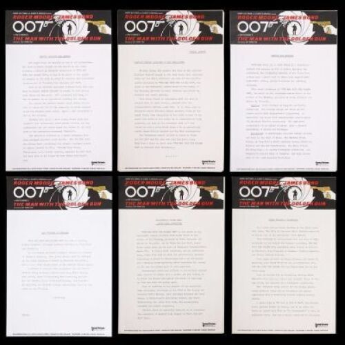Lot #85 - THE MAN WITH THE GOLDEN GUN (1974) - Six UK Press Releases, 1974