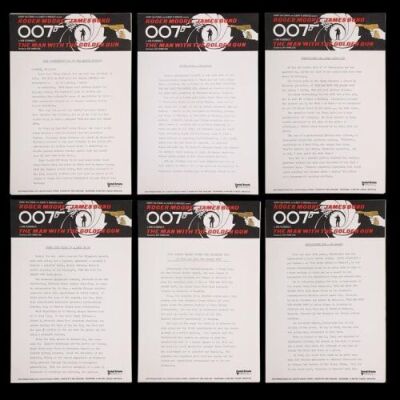 Lot #87 - THE MAN WITH THE GOLDEN GUN (1974) - Six UK Press Releases, 1974