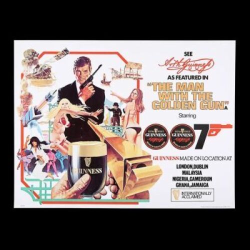 Lot #89 - THE MAN WITH THE GOLDEN GUN (1974) - UK Crown "Guinness" Poster, 1974