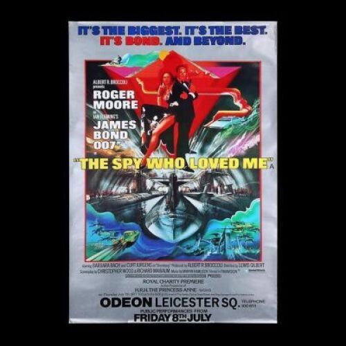Lot #100 - THE SPY WHO LOVED ME (1977) - UK Bus Stop Royal Premiere Poster, 1977