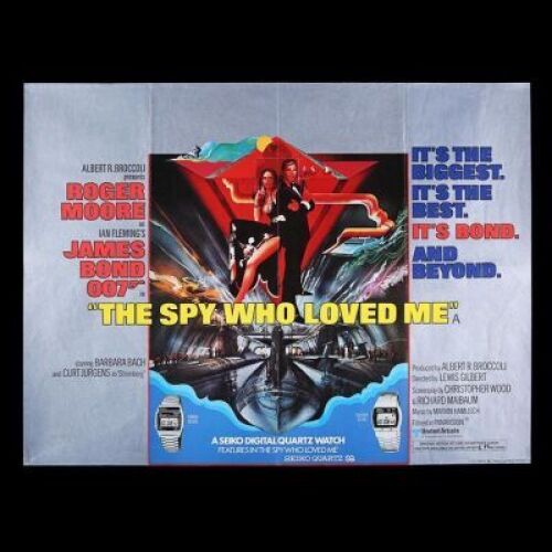 Lot #103 - THE SPY WHO LOVED ME (1977) - UK Quad "Seiko" Poster, 1977