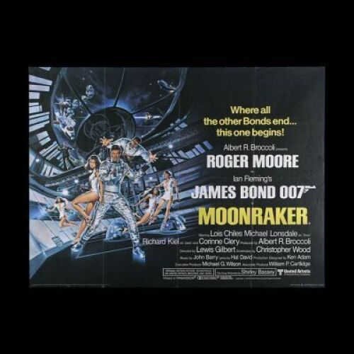 Lot #110 - MOONRAKER (1979) - UK Quad "Alternate Credits" Style Poster, 1979