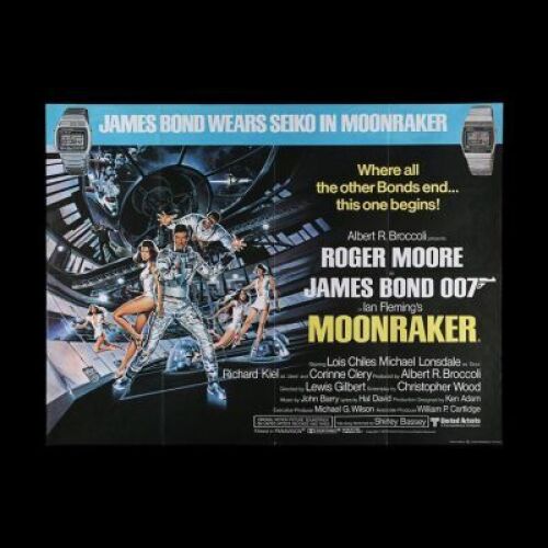 Lot #111 - MOONRAKER (1979) - UK Quad "Seiko" Poster, 1979