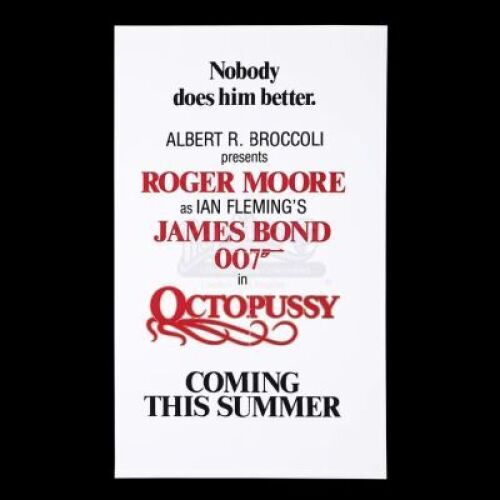 Lot #127 - OCTOPUSSY (1983) - UK Advance Poster, 1983