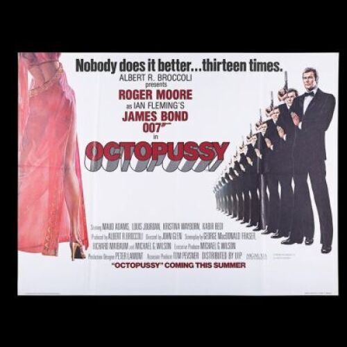 Lot #128 - OCTOPUSSY (1983) - UK Quad Advance Poster, 1983