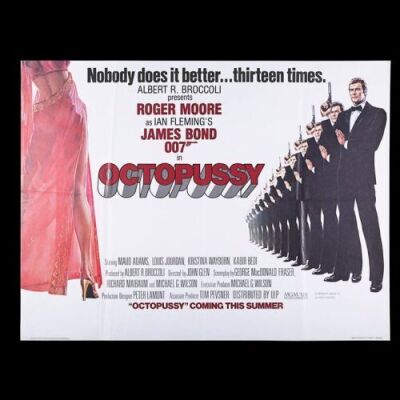 Lot #128 - OCTOPUSSY (1983) - UK Quad Advance Poster, 1983