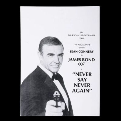 Lot #135 - NEVER SAY NEVER AGAIN (1983) - UK Charity Programme, 1983