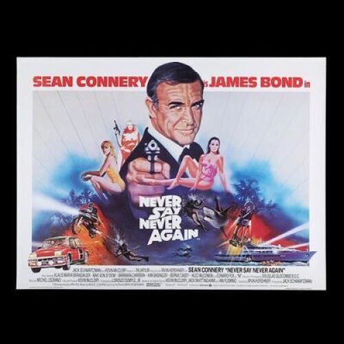 Lot #136 - NEVER SAY NEVER AGAIN (1983) - UK Quad Poster, 1983