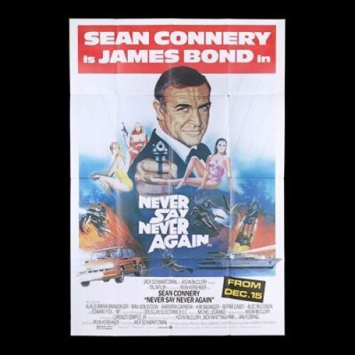 Lot #138 - NEVER SAY NEVER AGAIN (1983) - UK Bus Stop Poster, 1983