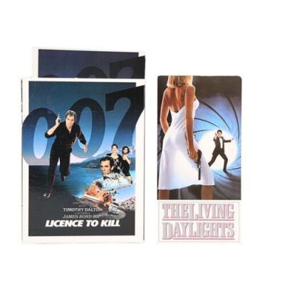 Lot #157 - THE LIVING DAYLIGHTS (1987) AND LICENCE TO KILL (1989) - Premiere Programme, Ticket and Leaflet Counter Display, 1987-89