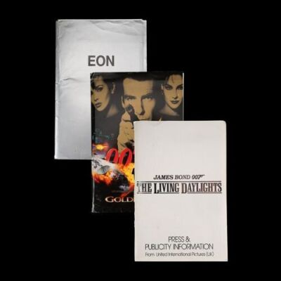 Lot #159 - THE LIVING DAYLIGHTS (1987) AND GOLDENEYE (1995) - Three Press Packs, Photos etc., 1987-95