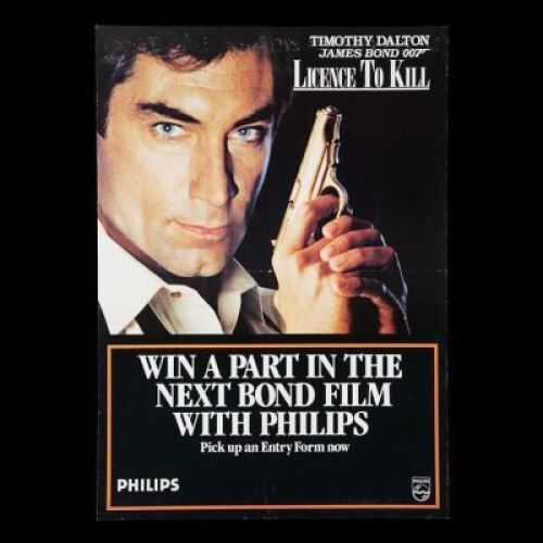 Lot #162 - LICENCE TO KILL (1989) - Philips Promo Poster, 1989