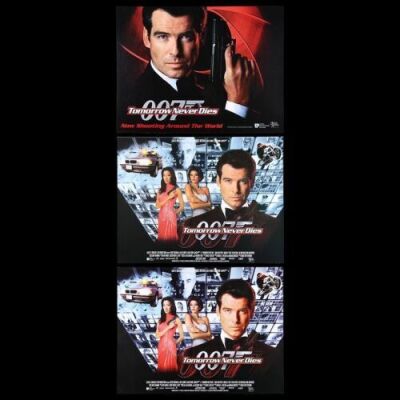 Lot #170 - TOMORROW NEVER DIES (1997) - Three UK Quad Posters (One "Misspelt"), 1997