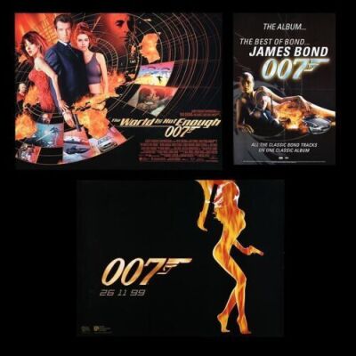 Lot #171 - THE WORLD IS NOT ENOUGH (1999) - Two UK Quad Posters and One Soundtrack Poster, 1999