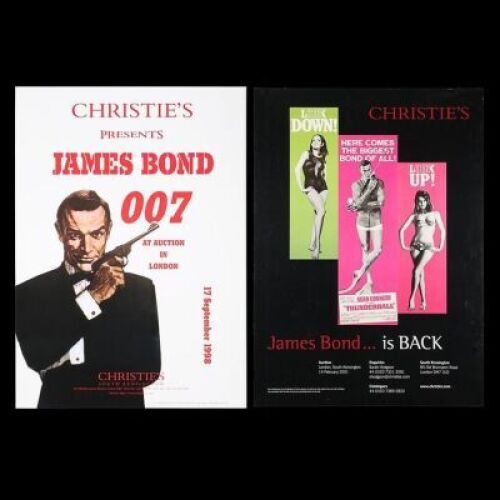 Lot #173 - VARIOUS PRODUCTIONS (1962-2001) - Two Christie's James Bond Auction Posters, 1998-2001