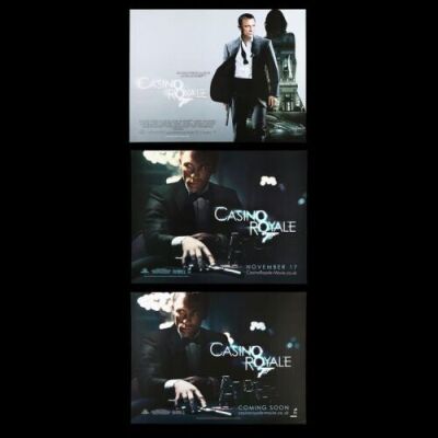 Lot #179 - CASINO ROYALE (2006) - Three UK Quad Posters, 2006