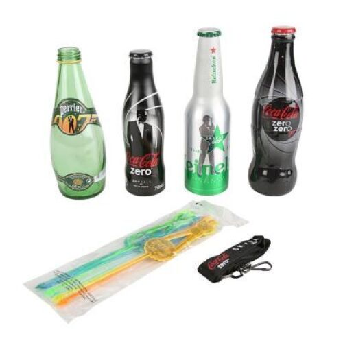 Lot #204 - VARIOUS PRODUCTIONS (1995-2012) - Six Perrier, Coca-Cola and Heineken Drinks Merchandise Items, 1995-2012