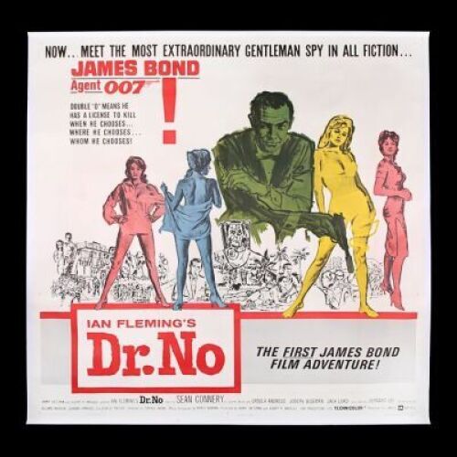 Lot #257 - DR. NO (1962) - Linen-backed US Six-Sheet Poster, 1962