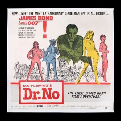 Lot #257 - DR. NO (1962) - Linen-backed US Six-Sheet Poster, 1962