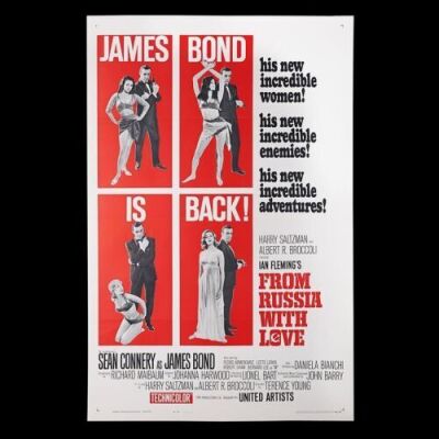 Lot #262 - FROM RUSSIA WITH LOVE (1963) - US One-Sheet "Style-B" Poster, 1963