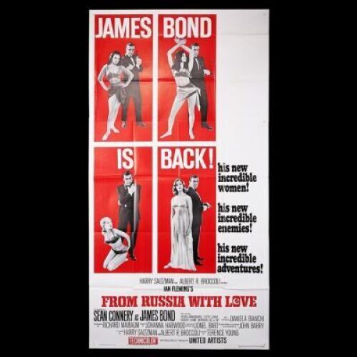 Lot #267 - FROM RUSSIA WITH LOVE (1963) - US Three-Sheet "Style-B" Poster, 1963