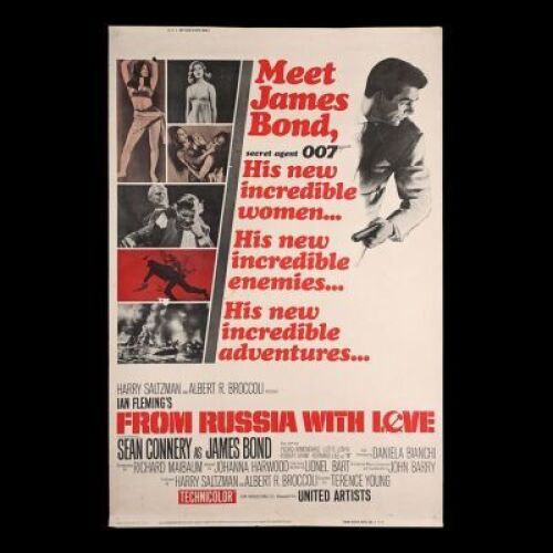 Lot #268 - FROM RUSSIA WITH LOVE (1963) - US 40x60 "Style-Y" Poster, 1963