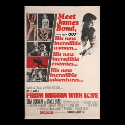 Lot #268 - FROM RUSSIA WITH LOVE (1963) - US 40x60 "Style-Y" Poster, 1963