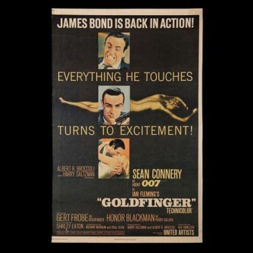 Lot #272 - GOLDFINGER (1964) - US 30x40 "Style-E" Poster, 1964