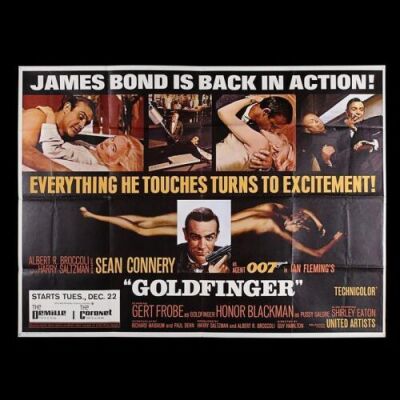 Lot #275 - GOLDFINGER (1964) - US Subway Poster, 1964