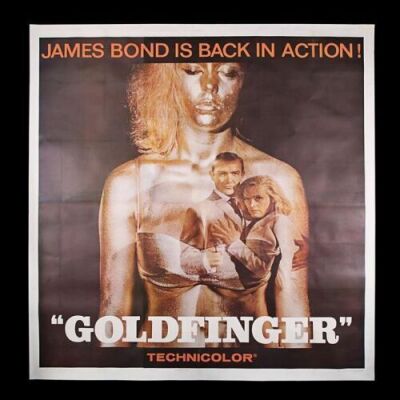 Lot #279 - GOLDFINGER (1964) - Linen-backed US Six-Sheet Poster, 1964