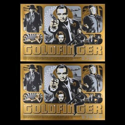Lot #284 - GOLDFINGER (1964) - Two Colony Theater "Gold" Posters, 2010