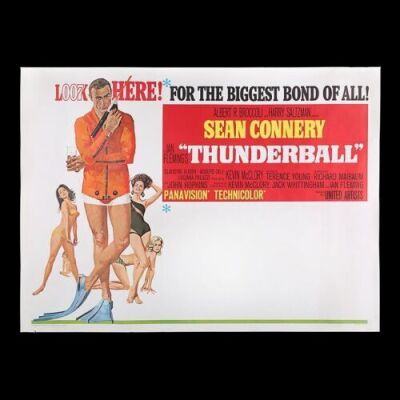Lot #287 - THUNDERBALL (1965) - US Subway "Look Here!" Advance Poster, 1965