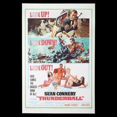 Lot #291 - THUNDERBALL (1965) - US One-Sheet "Partial Jetpack" Style Poster, 1965