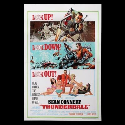 Lot #292 - THUNDERBALL (1965) - US One-Sheet "Full Jetpack" Style Poster, 1965