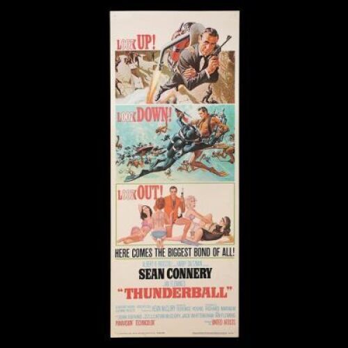 Lot #295 - THUNDERBALL (1965) - US Insert Poster, 1965