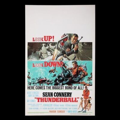 Lot #298 - THUNDERBALL (1965) - US Window Card, 1965