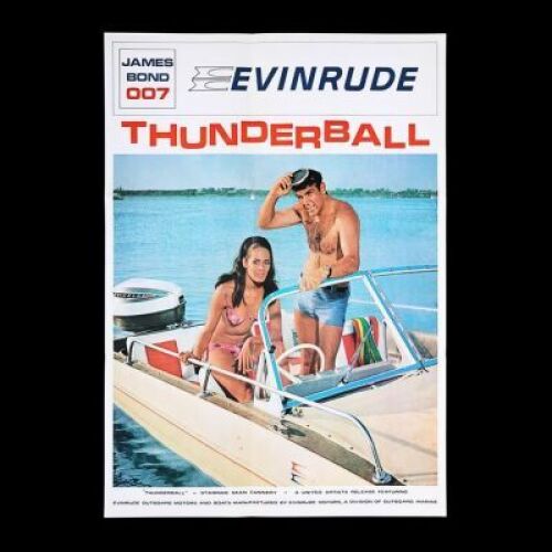 Lot #299 - THUNDERBALL (1965) - US Evinrude Motors Poster, 1965