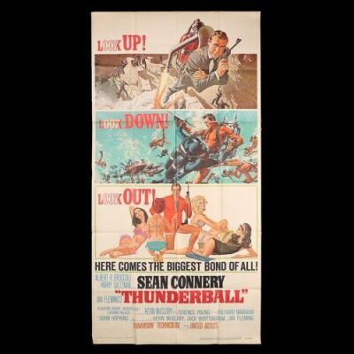 Lot #300 - THUNDERBALL (1965) - US Three-Sheet Poster, 1965