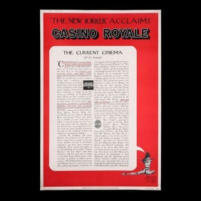 Lot #314 - CASINO ROYALE (1967) - US 40x60 "New Yorker" Poster, 1967