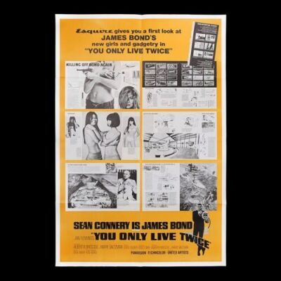 Lot #334 - YOU ONLY LIVE TWICE (1967) - US Esquire Magazine Poster, 1967