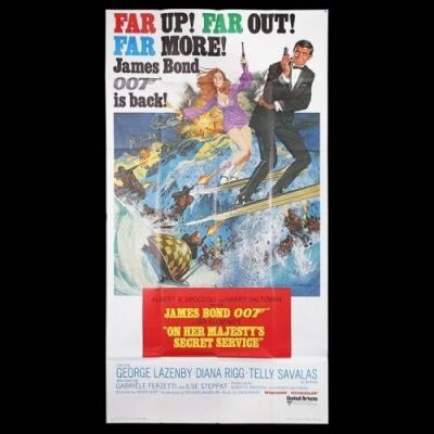 Lot #341 - ON HER MAJESTY'S SECRET SERVICE (1969) - US Three-Sheet "International" Poster, 1969