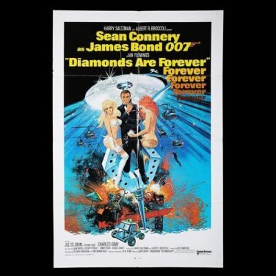 Lot #347 - DIAMONDS ARE FOREVER (1971) - US One-Sheet "International" Poster, 1971