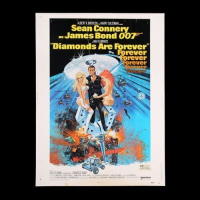 Lot #349 - DIAMONDS ARE FOREVER (1971) - US 30x40 Poster, 1971